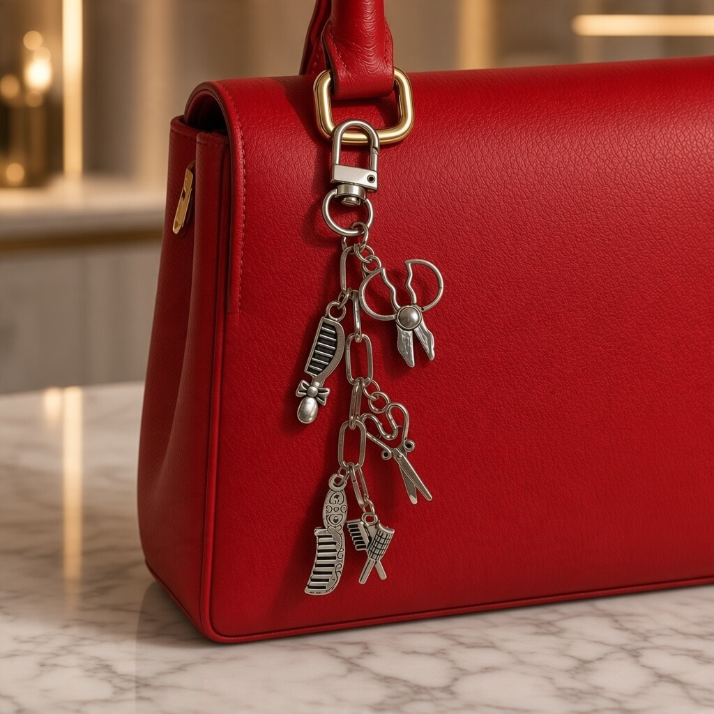 Hairstylist bag charm