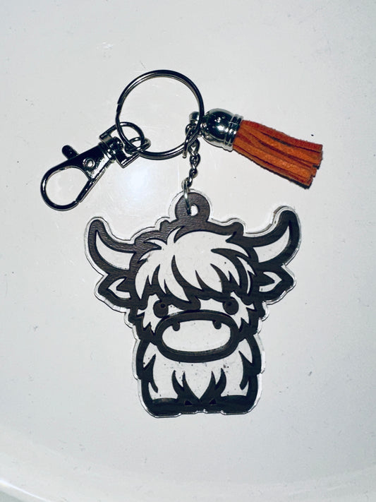 Highland Cow Keychain