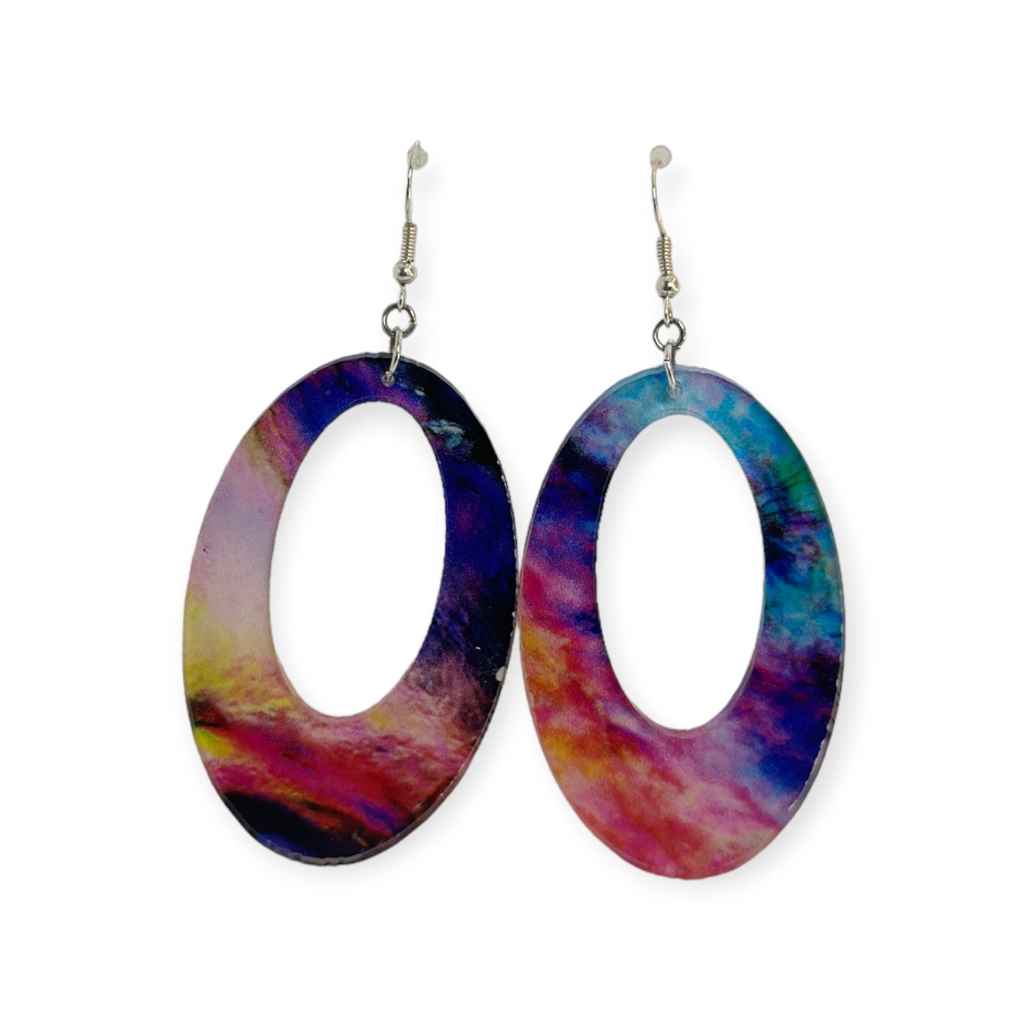 Large Oval Drop Earrings