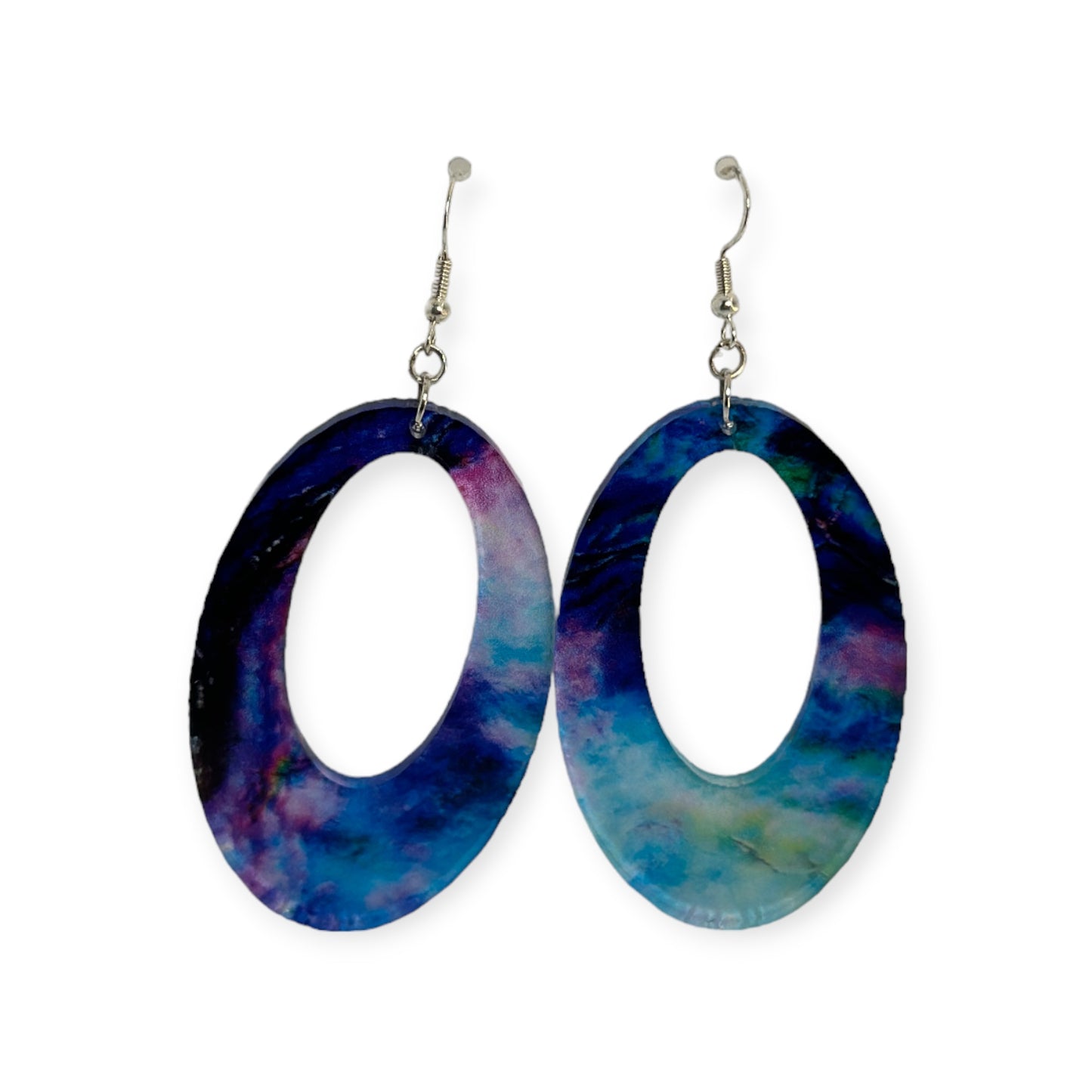 Large Oval Drop Earrings