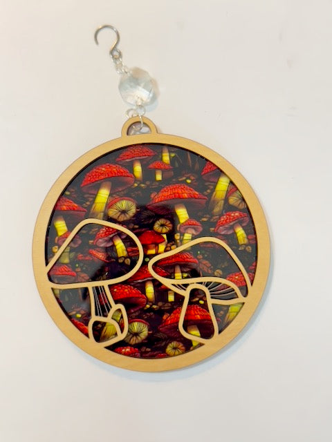 Mushroom Suncatcher