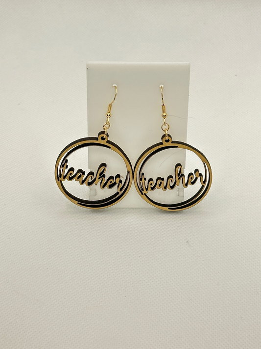 Teacher Circle Earrings