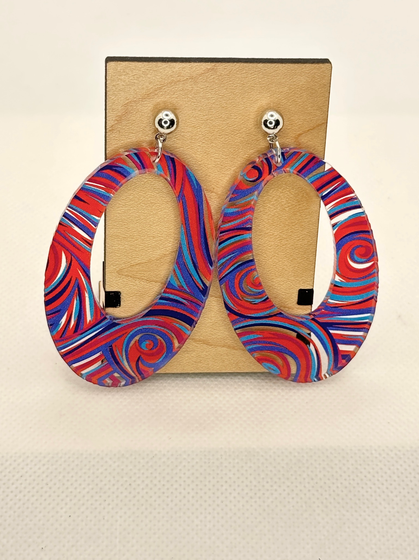 Swirl Oval Earrings