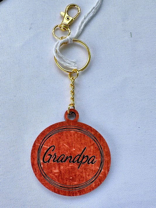 Copper Grandpa Keychain