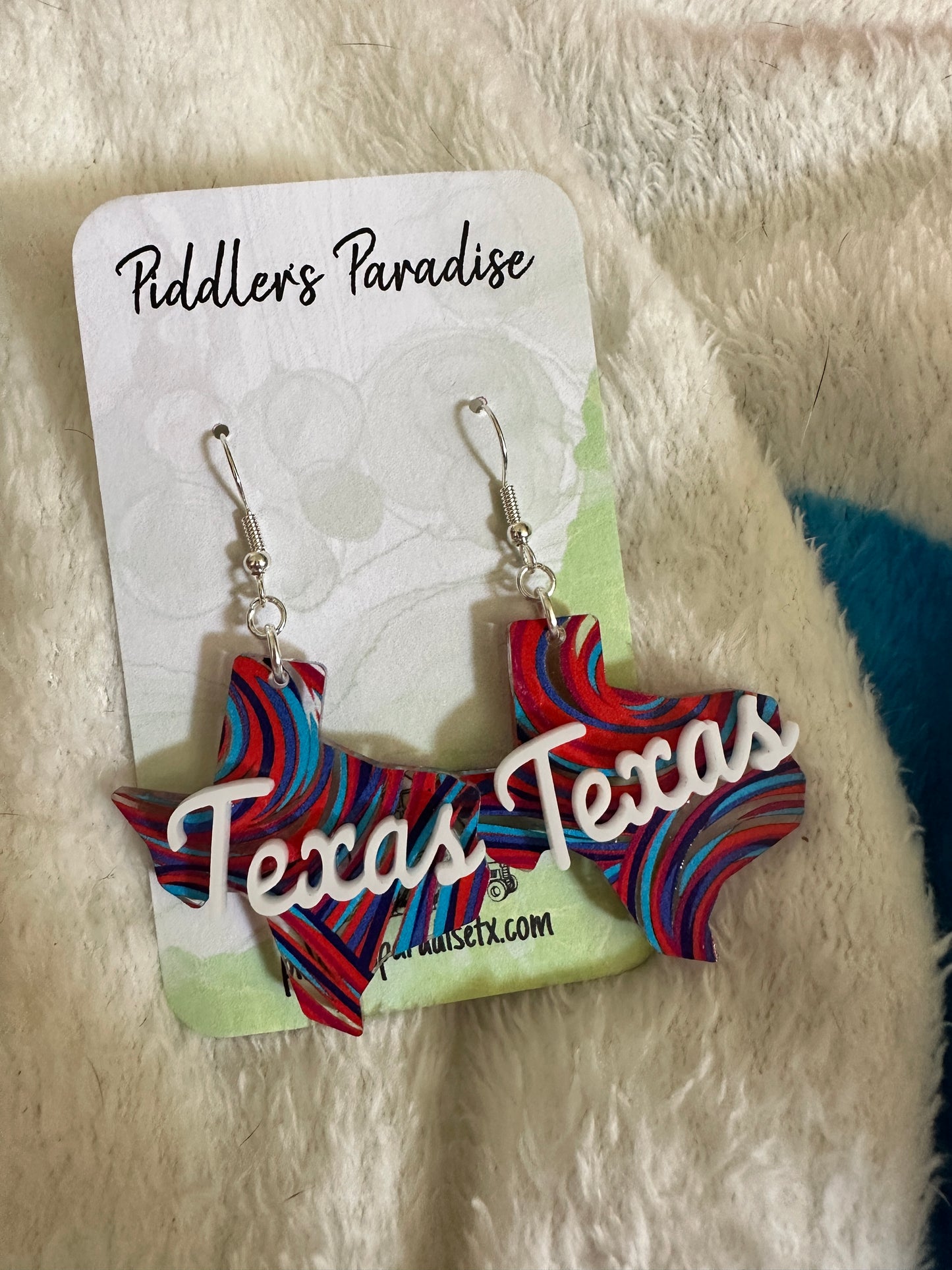 Texas shape with Cursive Texas